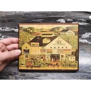Georgino’s Country Creations Peppercricket Antiques Picture. Wood Plaque Artwork
